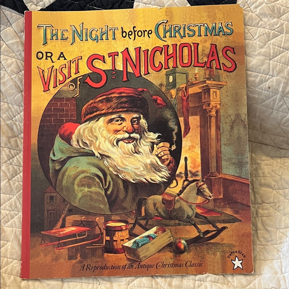 Night Before Christmas Antique Retro book